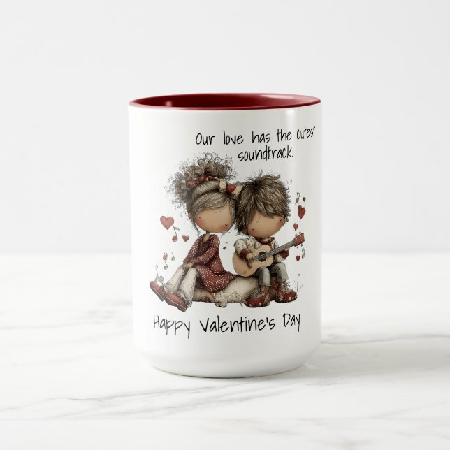 Our love has the cutest soundtrack mug (Center)