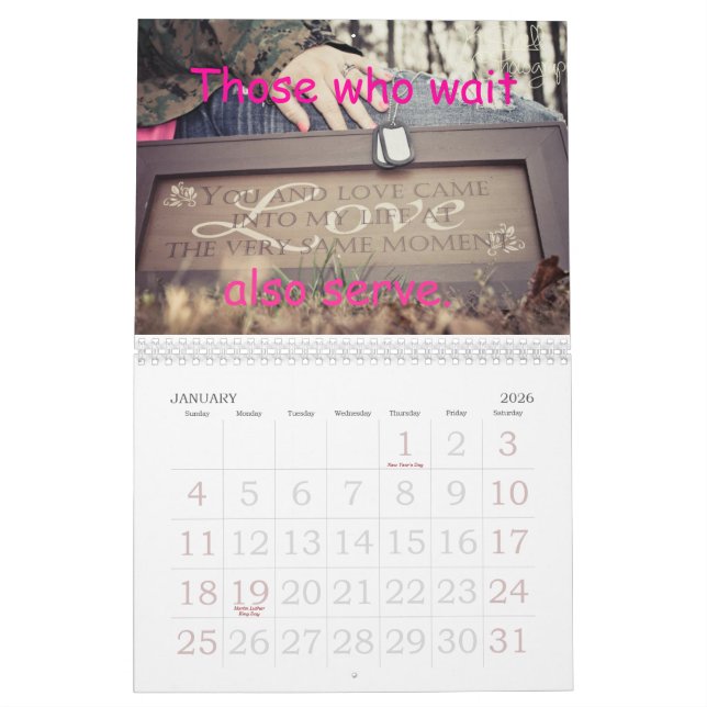 Our Love is Military Strong Calendar. Calendar (Jan 2026)