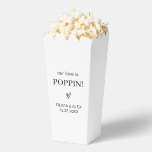 Our Love Is Poppin Custom Popcorn Favour Wedding Favour Box