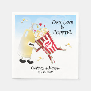Our Love Is Poppin Popcorn Napkin