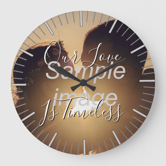Our Love is Timeless - Custom Photo Clock (Front)