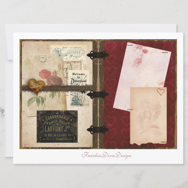 Our Love Junk Journal Pages 3 & 4 (Front)