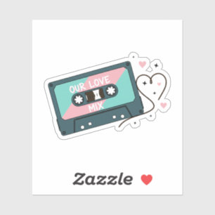 Our Love Mix Retro 80s Cassette Mixtape Valentine 