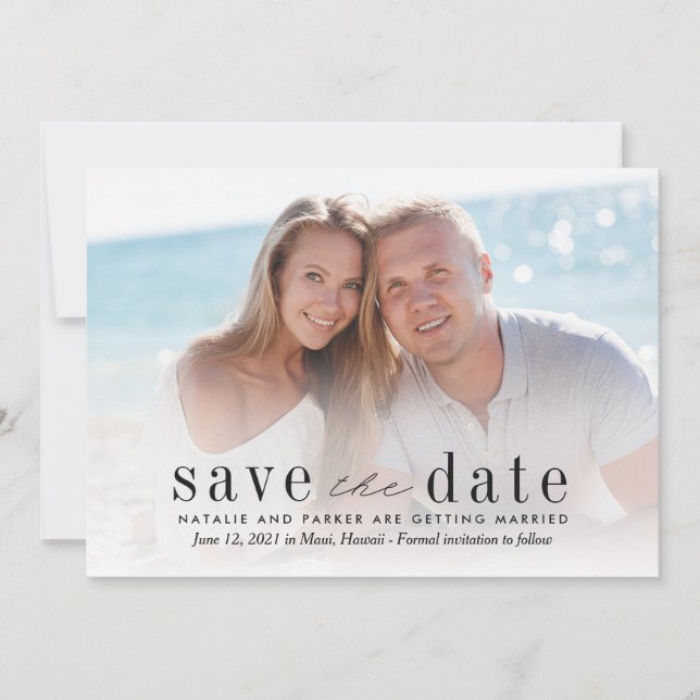 Our Love Photo Wedding Save The Date Card #OLC (Front)