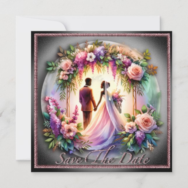 Our Love Reaches The Moon  Save The Date (Front)