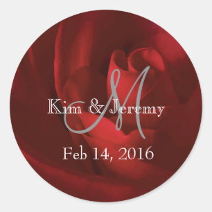 Our Love Romantic Save the Date Classic Round Sticker