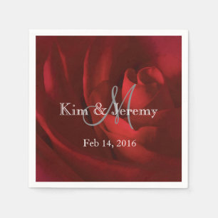 Our Love Romantic Wedding Personalised Napkin