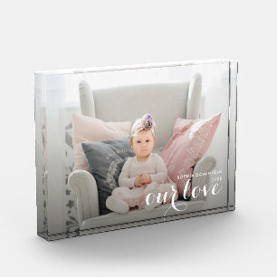 OUR LOVE Script Photo Block