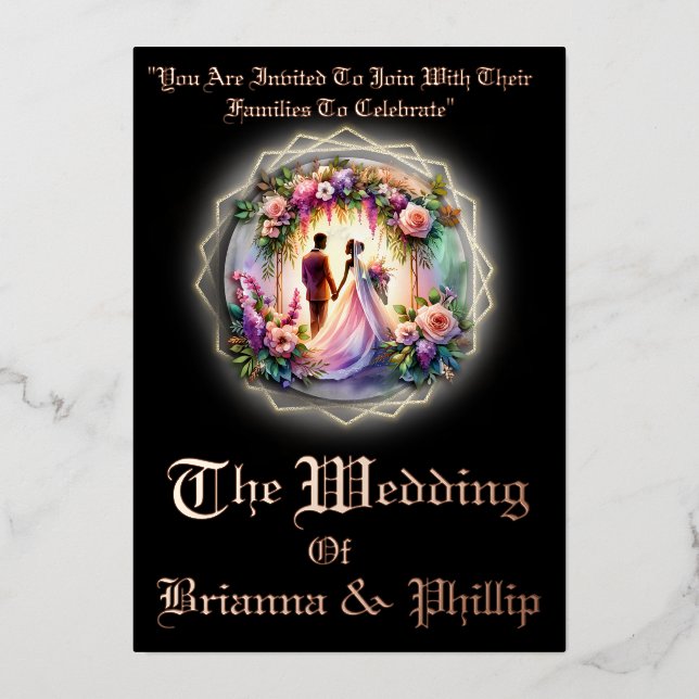 Our Love Shines Brighter Than The Moon Wedding (Front)