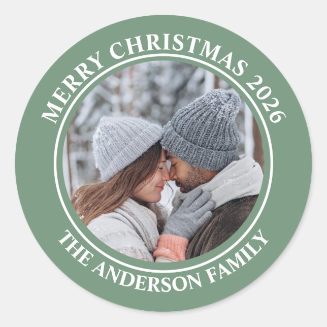 Our Love Story Christmas Classic Round Sticker (Front)