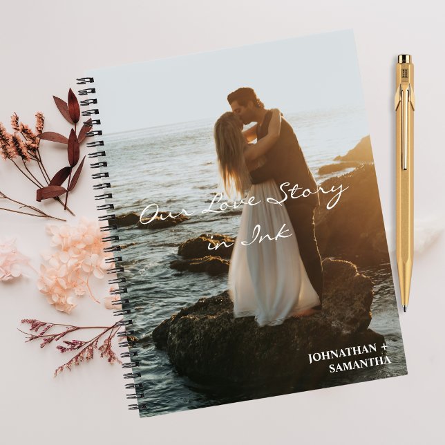 Our LOVE Story, Elegant Wedding Photography,Custom Notebook (Creator Uploaded)
