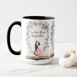 Our Love Story Floral Marriage Mug