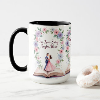Our Love Story Floral Marriage Mug