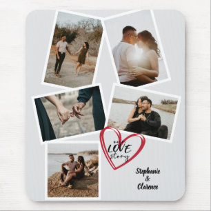Our Love Story Personalised Valentines Photo Mouse Pad