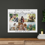 Our Love Story Photo Collage Wedding Anniversary Faux Canvas Print<br><div class="desc">Create your own custom photo wedding anniversary gift. Simple to personalise by adding six of you favourite pictures to this collage template.</div>
