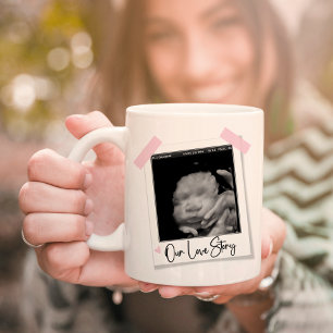 Our Love Story   Pink Mothers Day Photo Gift Mug