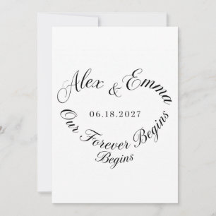 Our Love Story Save the Date, Personalised Wedding Date