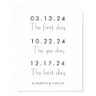 Our Love Story Special Dates Timeline Wedding Sign