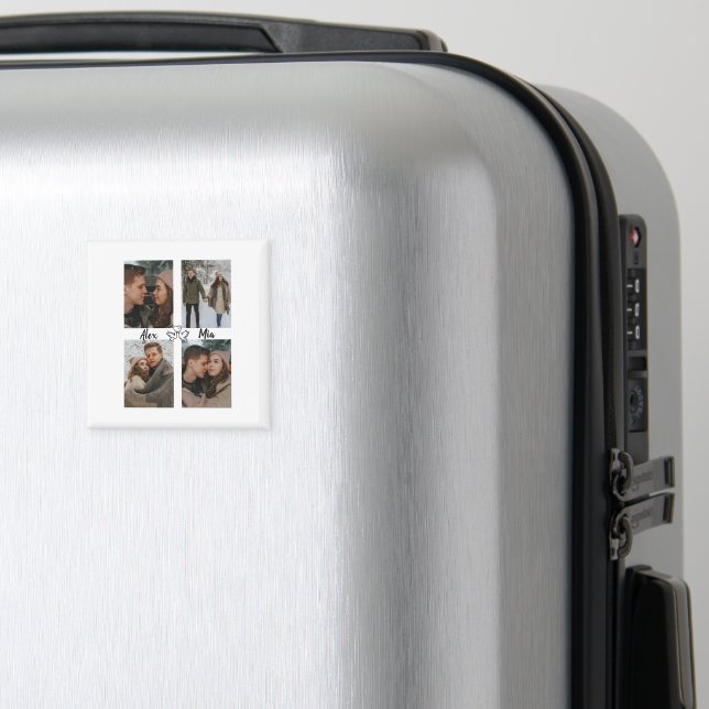 Our Love Story Valentine Magnet Custom Photos (In Situ (Luggage))