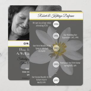 "Our Love Story" Wedding Vow Renewal Invitation