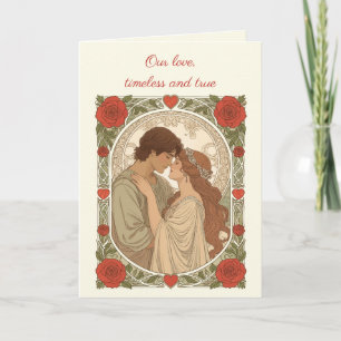 Our Love Timeless And True Romantic Illustration Card