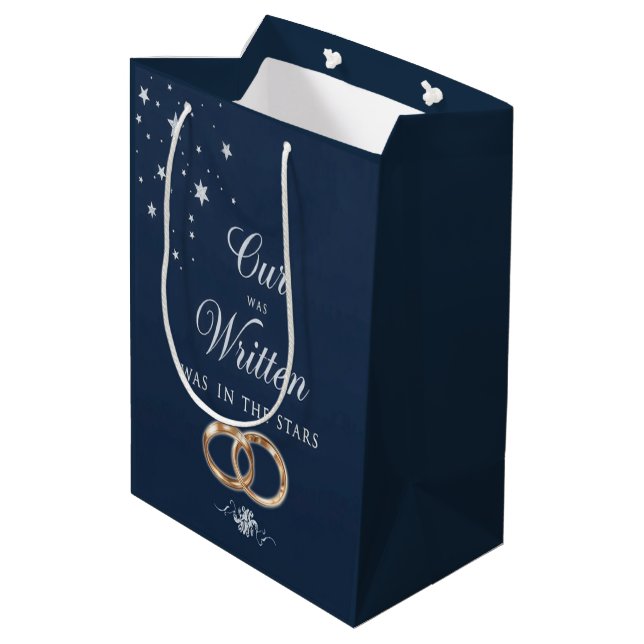 Our Love Was Written in the Stars Medium Gift Bag (Back Angled)