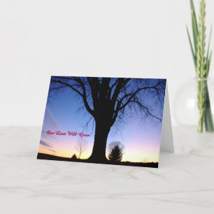 Our Love Will Grow Valentine's Day Greetings Holiday Card