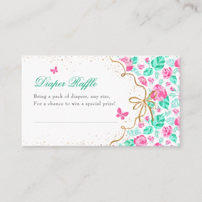 Our Lovely One Baby Shower Enclosure Card (Front)