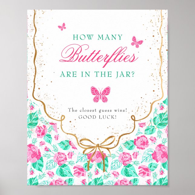 Our Lovely One Baby Shower Game Sign (Front)