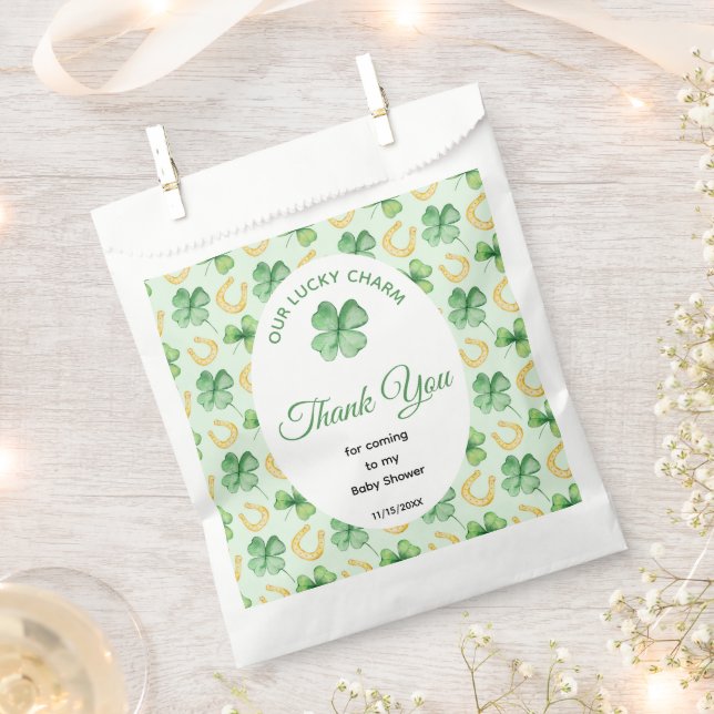 Our Lucky Charm St Patrick's Baby Shower Favour Bag (Clipped)