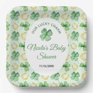 Our Lucky Charm St Patrick's Baby Shower Paper Plate