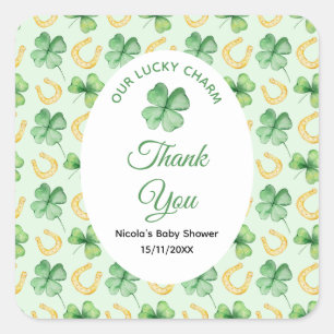 Our Lucky Charm St Patrick's Baby Shower Square Sticker