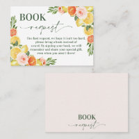 Our Main Squeeze Baby Shower Book Request Insert