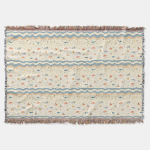 Our Memories Of The Ocean Will Linger On Throw Blanket