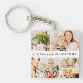 Our Memories with Grandma Modern Photo Collage Key Ring (Front)