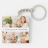 Our Memories with Grandma Modern Photo Collage Key Ring (Back)