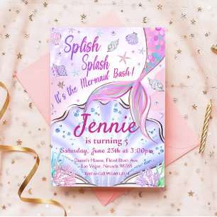 Our Mermaid Birthday Under The Sea Party Invitation