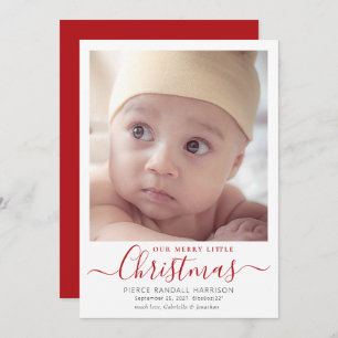 Our Merry Little Christmas Birth Announcement