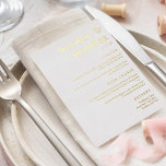 Our Moment REAL FOIL Modern Wedding Menu Card<br><div class="desc">Add a touch of shimmering elegance to your special day with real foil menu cards. Visit our website at www.berryberrysweet.com for stylish stationery designs and personalised gifts.</div>