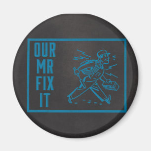 Our Mr Fix it Blue Chalkboard Magnet