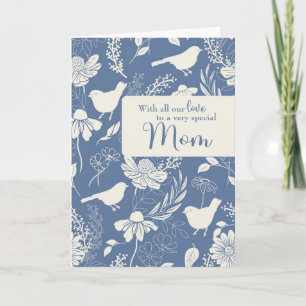 Our Mum Birthday Blue Birds and Blossoms Card