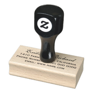our names wedding return address rubber stamp