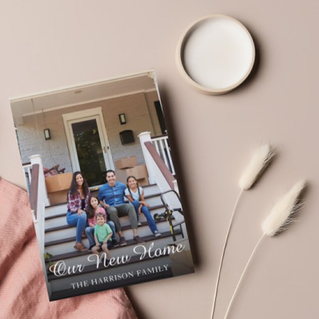 Our New Address Family Photo Moving Announcement Postcard (Creator Uploaded)