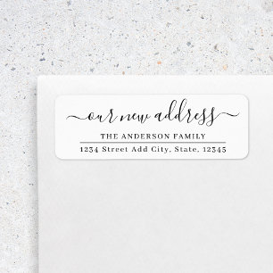 Our New Address Moving Announcement Return Address Label