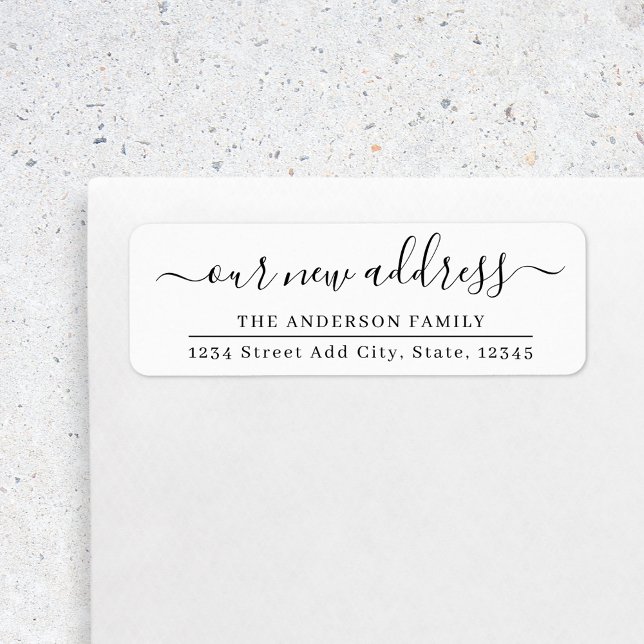 Our New Address Moving Announcement Return Address Label (Creator Uploaded)