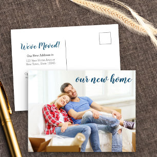Our New Home Custom Full Bleed Photo We've Moved Announcement Postcard