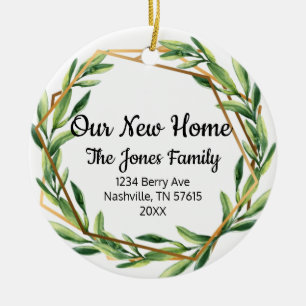 Our New Home Floral Ornament New Home Gift