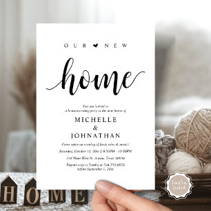 Our new home, Housewarming party invitation cards