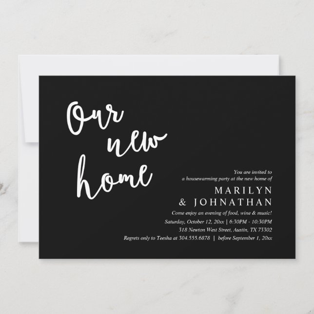 Our new home, Rustic Housewarming party Invitation (Front)