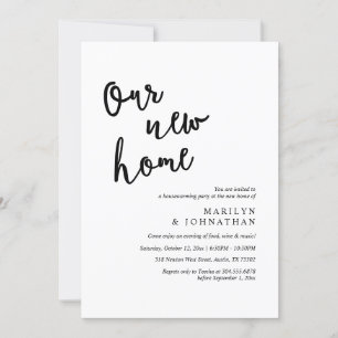 Our new home, Rustic Housewarming party Invitation